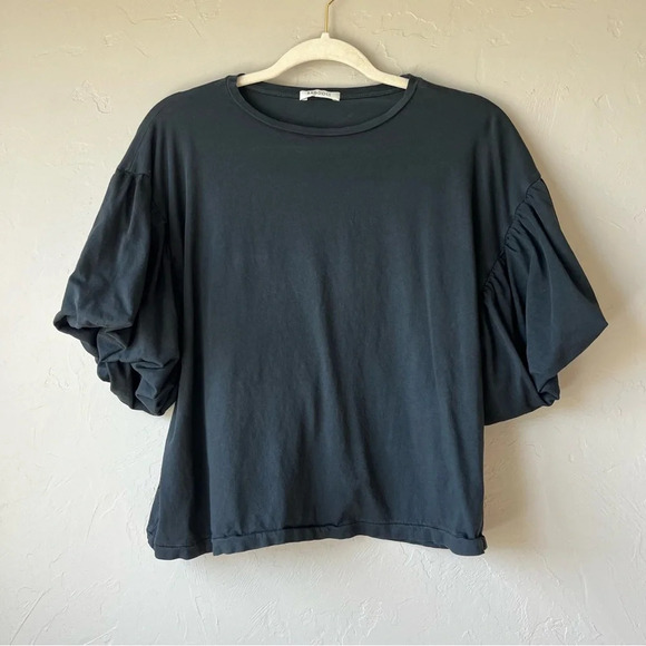 Ragdoll Los puff bubble sleeve cotton minimalist classic top shirt boho cottage - Picture 3 of 9